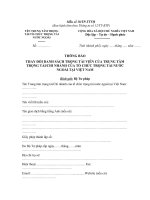 THÔNG BÁO THAY ĐỔI DANH SÁCH TRỌNG TÀI VIÊN CỦA TRUNG TÂM TRỌNG TÀI/CHI NHÁNH CỦA TỔ CHỨC TRỌNG TÀI NƯỚC NGOÀI TẠI VIỆT NAM