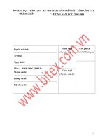 KỲ THI GIẢI TOÁN TRÊN MÁY TÍNH CẦM TAY CẤP TỈNH NĂM HỌC: 2008-2009 MÔN SINH HỌC