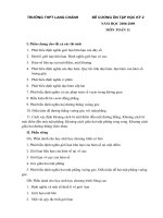 ĐÊ CƯƠNG ÔN TẬP HỌC KÌ 2 KHỐI 11 ĐẦY ĐỦ