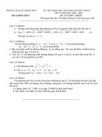 Đề + Đáp án HSGH vòng 2 năm 2008-2009