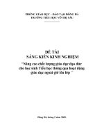 SKKN:Giáo dục đạo đức cho HS tiểu học