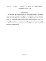 QUY LUẬT GIÁ TRỊ VÀ VAI TRÒ CỦA NÓ TRONG PHÁT TRIỂN KINH TẾ THỊ TRƯỜNG Ở VIỆT NAM