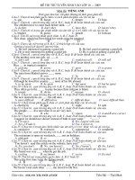 ĐỀ TRẮC NGHIỆM THI TUYỂN SINH VÀO LỚP 10  -  THAI BINH (ĐỀ SỐ 11)