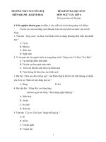 ĐỀ KIỂM TRA HỌC KỲ II MÔN NGỮ VĂN LỚP 6 TRƯỜNG THCS NGUYỄN HUỆ DIÊN KHÁNH –KHÁNH HOÀ