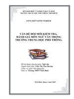 Đổi mới Kiểm Tra Môn Ngư Văn