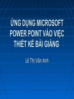 Ứng dụng PP vào thiết kế bài giảng