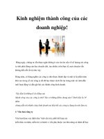 Kinh nghiệm thành công của các doanh nghiệp 