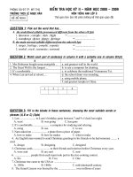 ĐỀ ĐỀ NGHỊ THI HK 2-MỸ THO