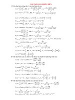 BÀI TẬP HÀM NHIỀU BIẾN