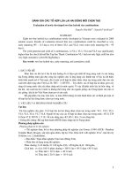 đánh giá các tổ hợp lúa lai hai dòng mới chọn tạo