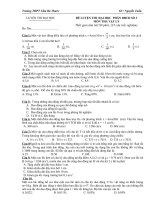 đề kiểm tra phần dao động cơ số 3(Trọng tâm - dao động tắt dần, cưỡng bức, cộng hưởng, ĐK tồn tại dao động, con lắc đơn)