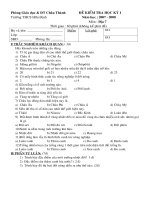 đề thi và đáp án địa 7