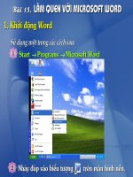 lam quen với soạn thảo văn bản