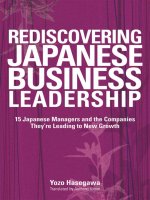 REDISCOVERING JAPANESE BUSINESS LEADERSHIP 