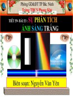 Tiết 59-Bài 53 Sự phân tích ánh sáng trắng