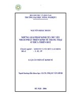 Luận văn những giải pháp kinh tế chủ yếu nhằm phát triển kinh tế trang trại ở thừa thiên huế 