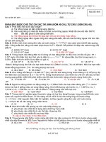 ĐỀ THI THỬ ĐẠI HỌC ( LẦN THỨ 4 ) MÔN : VẬT LÝ