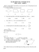 ĐE KT TOAN 4 CUOI HKII