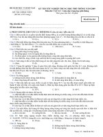 Đề thi môn Vật Lý TN-THPT 2009-m563