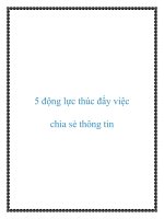 5 động lực thúc đẩy việc chia sẻ thông tin 