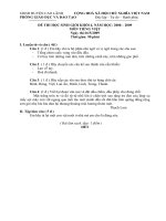 Đề thi học sinh giỏi môn TV  khối 4  NH 2008 - 2009