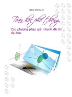 Các phương pháp giải nhanh đề thi đại học môn toán 