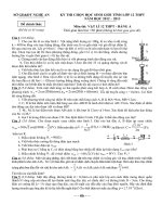 ĐỀ THI CHỌN HỌC SINH GIỎI TỈNH LỚP 12 NĂM HỌC 2012 – 2013 MÔN VẬT LÝ LỚP 12 THPT - SỞ GD&ĐT NGHỆ AN