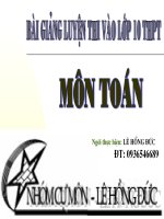 Giải đề thi Toán vào lớp 10 (2011)