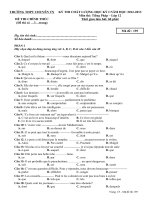 ĐỀ THI CHẤT LƯỢNG HỌC KỲ I NĂM HỌC 2012-2013 TRƯỜNG THPT CHUYÊN THÁI NGUYÊN MÔN TIẾNG PHÁP LỚP 12