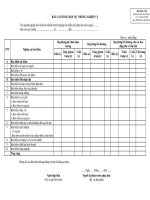 MẪU BÁO CÁO TỔNG HỢP DỰ PHÒNG NGHIỆP VỤ