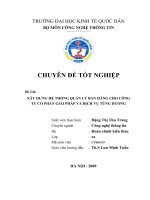 XÂY DỰNG HỆ THỐNG QUẢN LÝ BÁN HÀNG CHO CÔNG TY CỔ PHẦN GIẢI PHÁP VÀ DỊCH VỤ TÙNG DƯƠNG