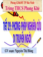 Tiet 29 Phuong phap nghien cuu di truyen nguoi
