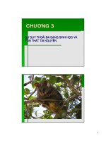 Giáo trình đa dạng sinh học - ĐH Hồng Bàng - Chương 3