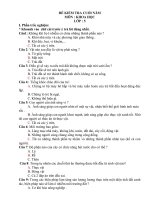 ĐỀ KIỂM TRA: KHOA HOC HỌC KÌ II. LOP 5