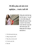 38 điều phụ nữ nên trải nghiệm… trước tuổi 40 