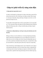 Giúp trẻ phát triển kỹ năng toàn diện 