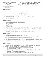 đề thi vào lơp 10 (đề mẫu của Bộ) 100% tự luận