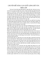 SKKN: Nâng cao chất lượng giờ Văn trên lớp