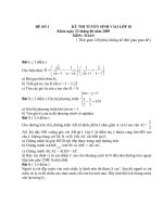 Tuyển lớp 10 Đề môn Toán ( 7 đề)