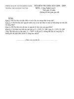 Đề & Đáp án thi HKII CN8