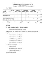 Đề, đáp Toán 7kỳ 2 có ma trận . Số 08