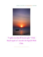 ý nghĩa của nhan đề 