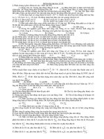 Đề thi thử đại học số 29 môn vật lý