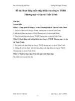 Hoạt động xuất nhập khẩu của công ty TNHH Thương mại và vận tải Tuấn Trinh