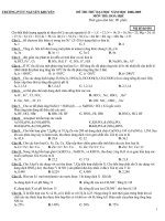 đề thi thử thpt nguyễn khuyến lần 3