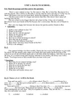 Bài tập đọc hiểu (U1- 3)