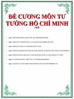 Đáp án đề CƯƠNG tư TƯỞNG hồ CHÍ MINH 