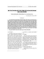Một số chỉ tiêu năng suất và chất l-ợng sữa của bò holstein friesian nuôi tại tỉnh Lâm Đồng