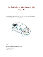 Chuyển đổi động cơ nhiên liệu truyền thông sang LPG 