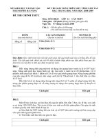 đề thi sinh học